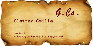 Glatter Csilla névjegykártya